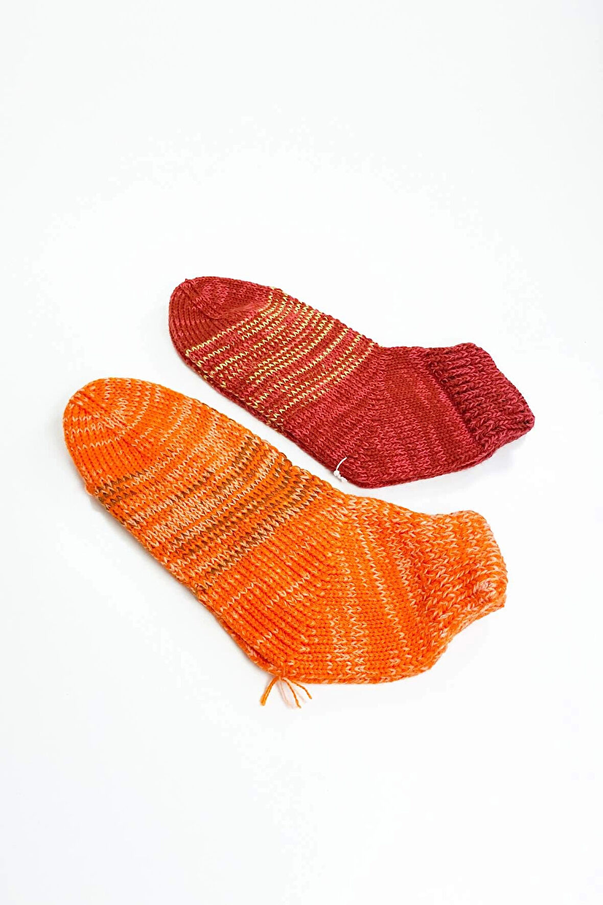 biçomi 2 Çift El Örgüsü Kışlık Şık Kadın Yün Patik Set 15