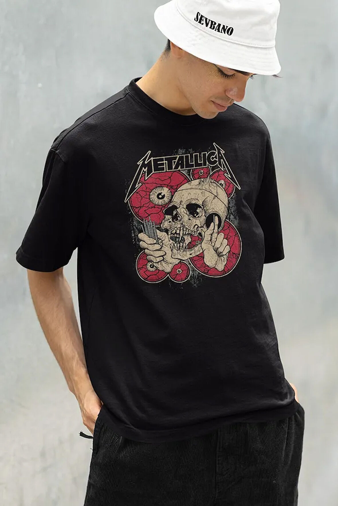 Metallica Rock Müzik Grubu Baskılı Unisex Oversize Tişört