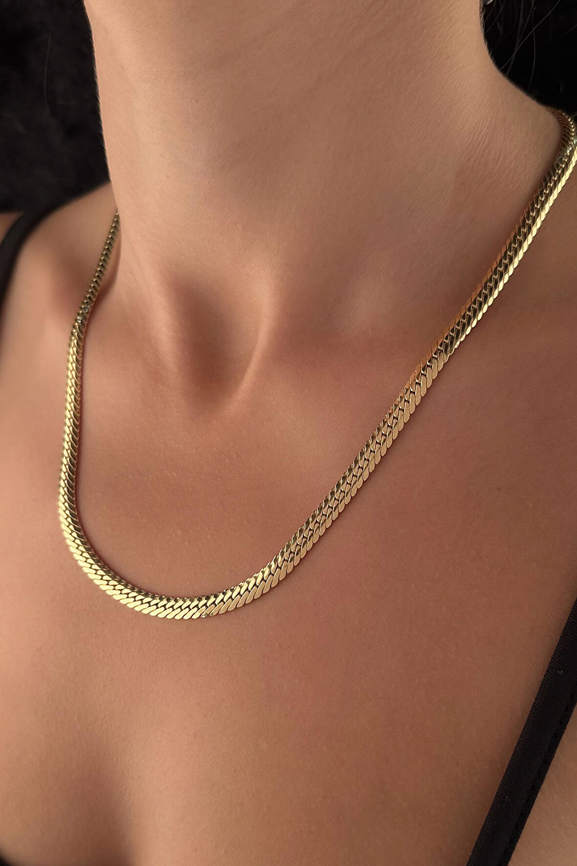 14 Ayar Altın İtalyan Balıksırtı Kolye 5.10 mm