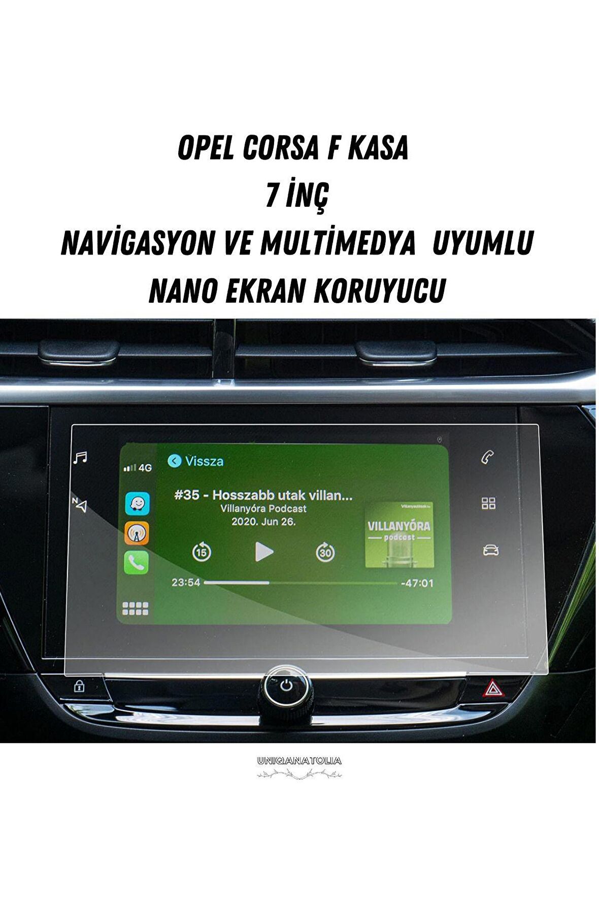 Opel Corsa F Kasa 7“ Navigasyon ve Multimedya Nano Ekran Koruyucu