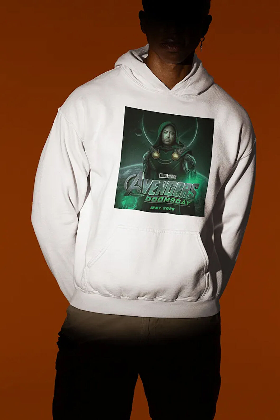 Avengers Doomsday Baskılı Unisex Oversize Marvel Hoodie
