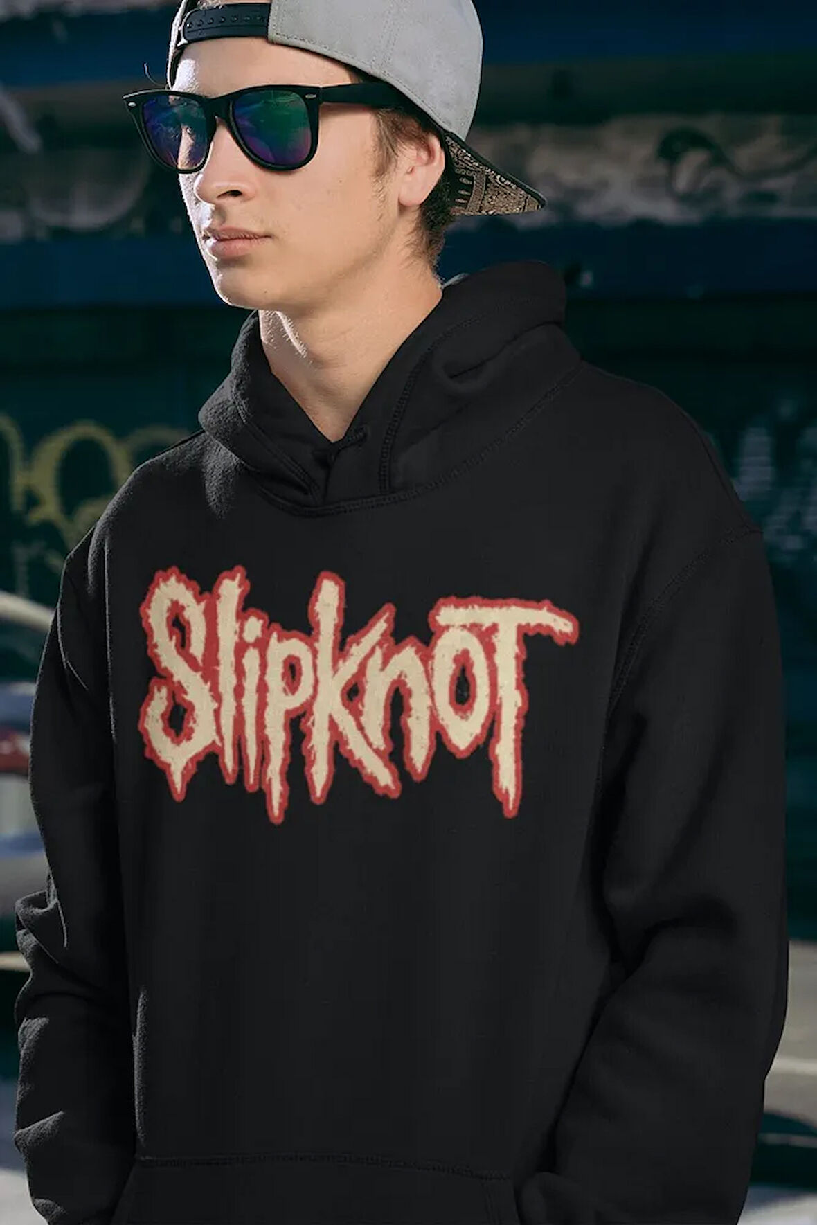 Anime Dizi Slipknot Baskılı Unisex Oversize Hoodie