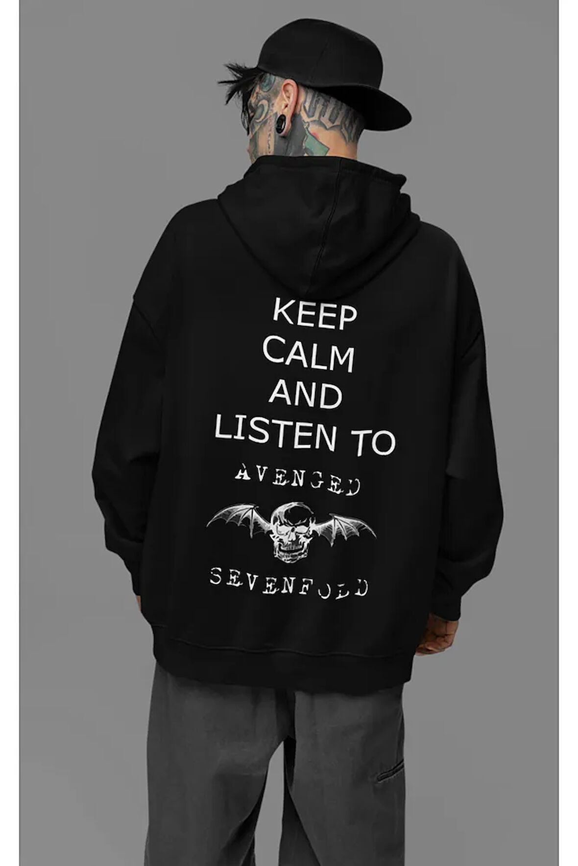Avenged Sevenfold Baskılı Unisex Oversize Müzik Grubu Hoodie