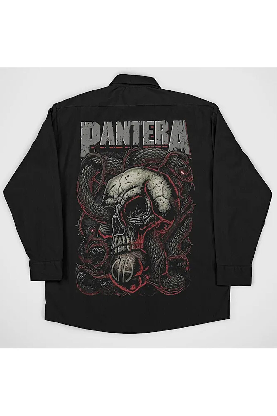 Pantera Müzik Grubu Baskılı Unisex Rock Metal Cepli Gömlek