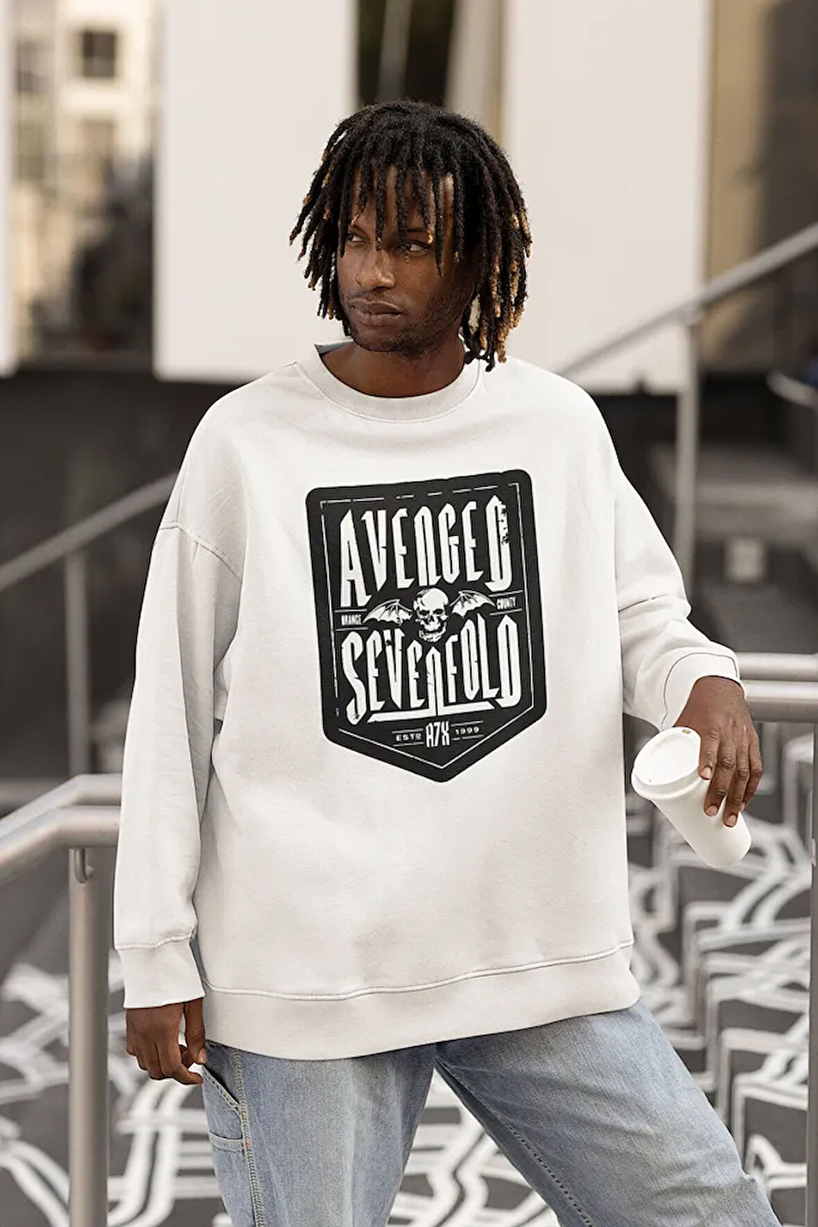 1999 Rock Metal Müzik Grubu Baskılı Unisex Oversize Avenged Sevenfold Sweatshirt