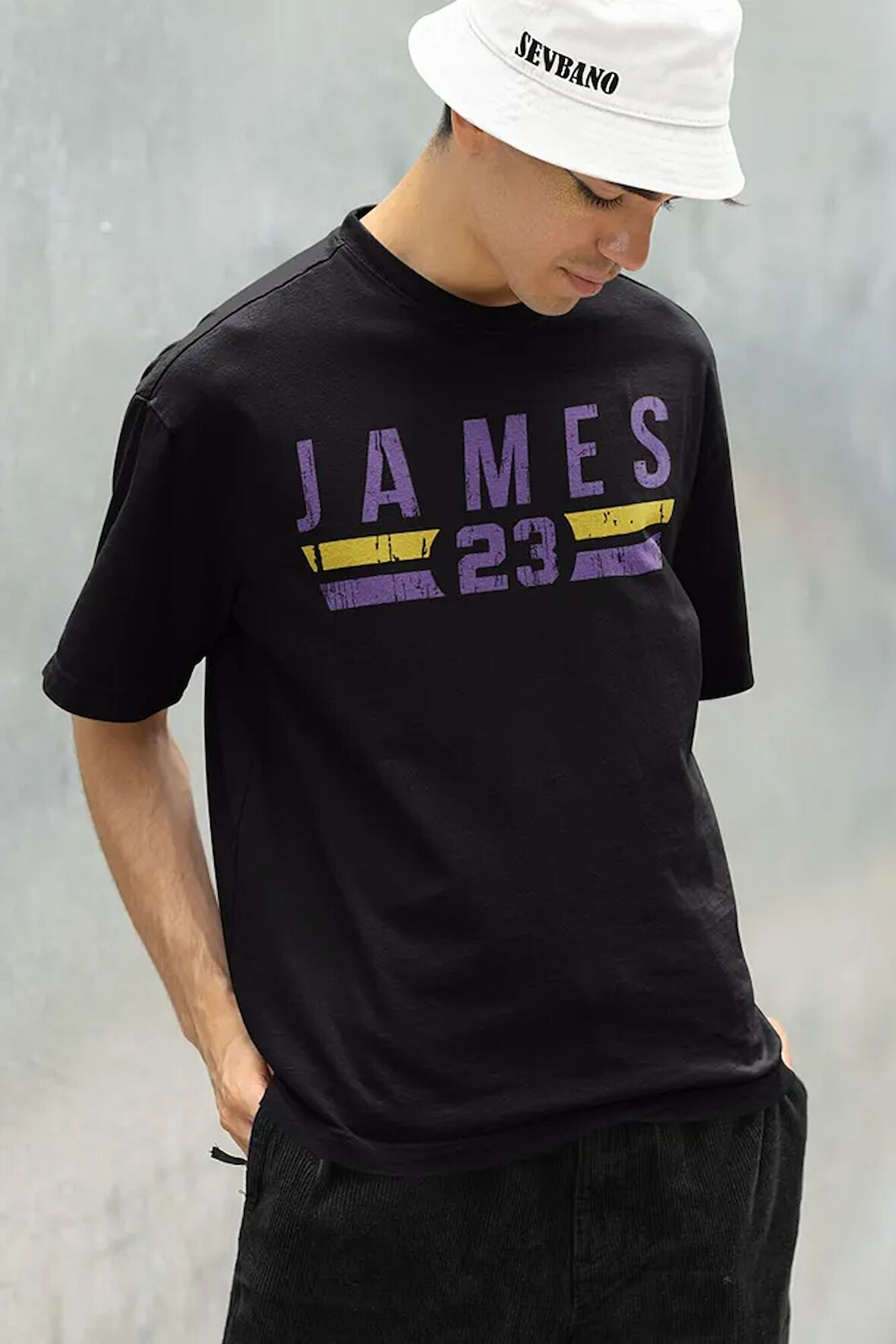 James 23 Baskılı Laakers Baskılı Oversize Efsane Basketbolcu Tişört