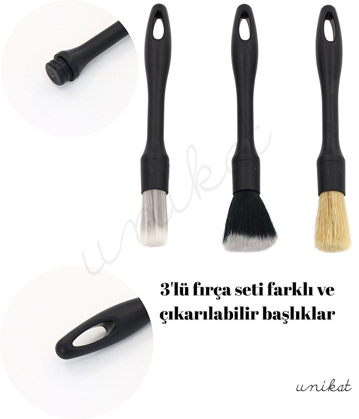 3'lü Fırçalar Farklı ve Çıkarılabilir Başlıklar - Yeni Nesil Ürün