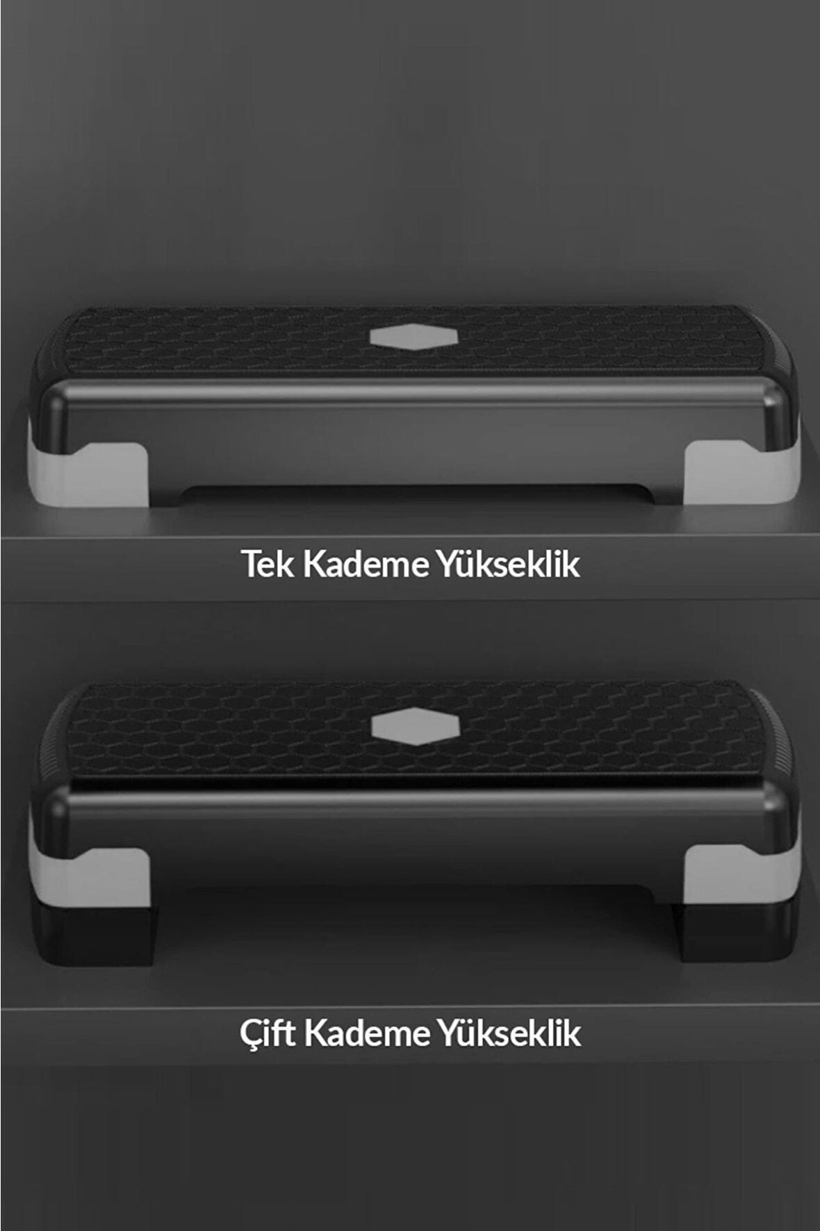 Step Tahtası 2 Kademeli Yükseklik Ayarlı Fitness Egzersiz Aleti 200kg Kapasiteli
