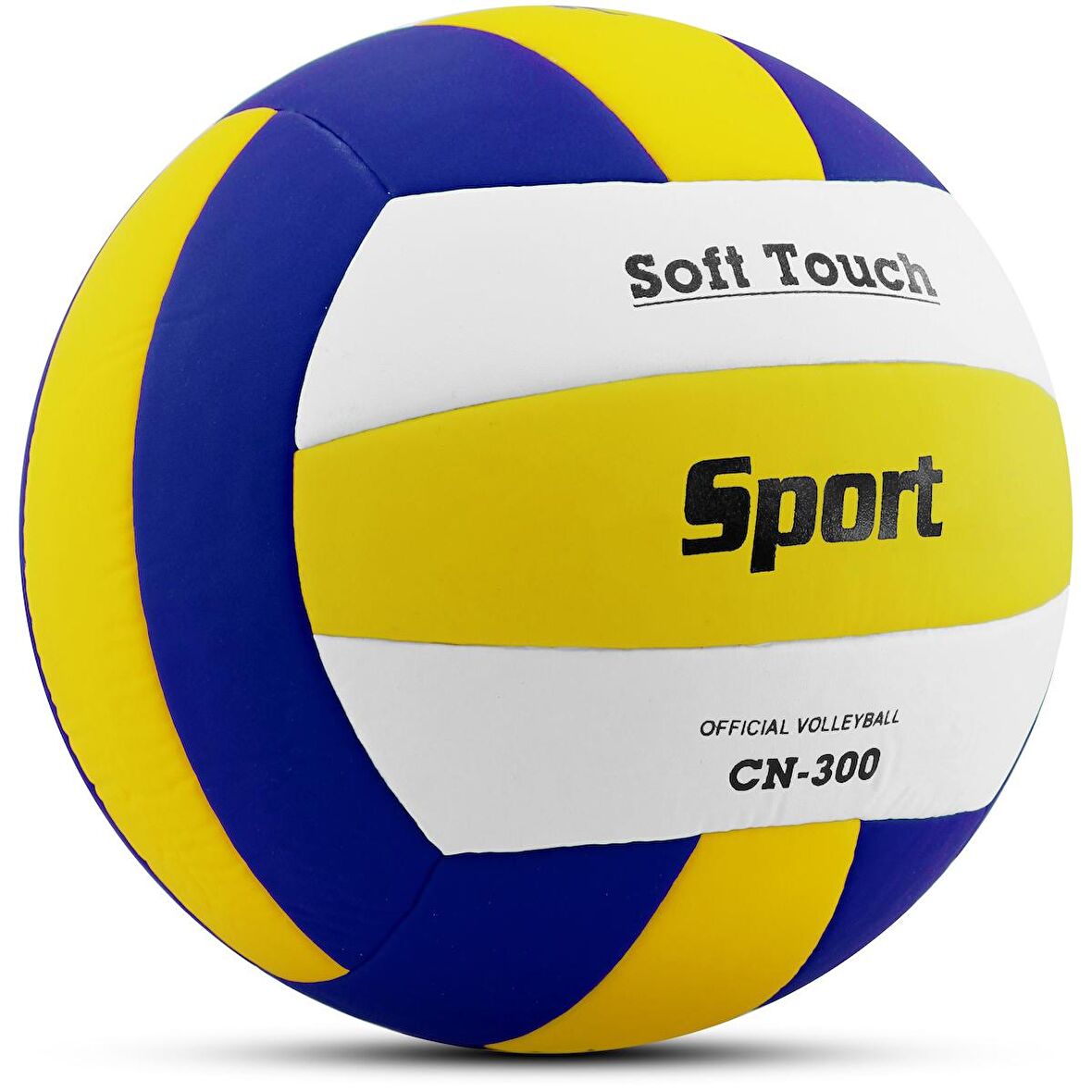 Voleybol Topu Soft Touch Yapıştırma Yumuşak Yüzey 18 Panel 5 Numara Mavi