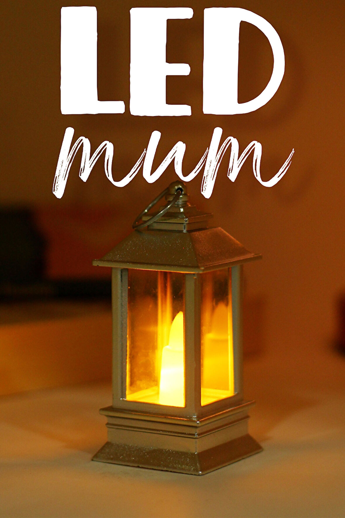 Led Mum Mini Dörtgen Tip Pil Dahil Dumansız Alev Ledli Yapay Dekoratif Mum Dekor Işığı GÜMÜŞ PT434