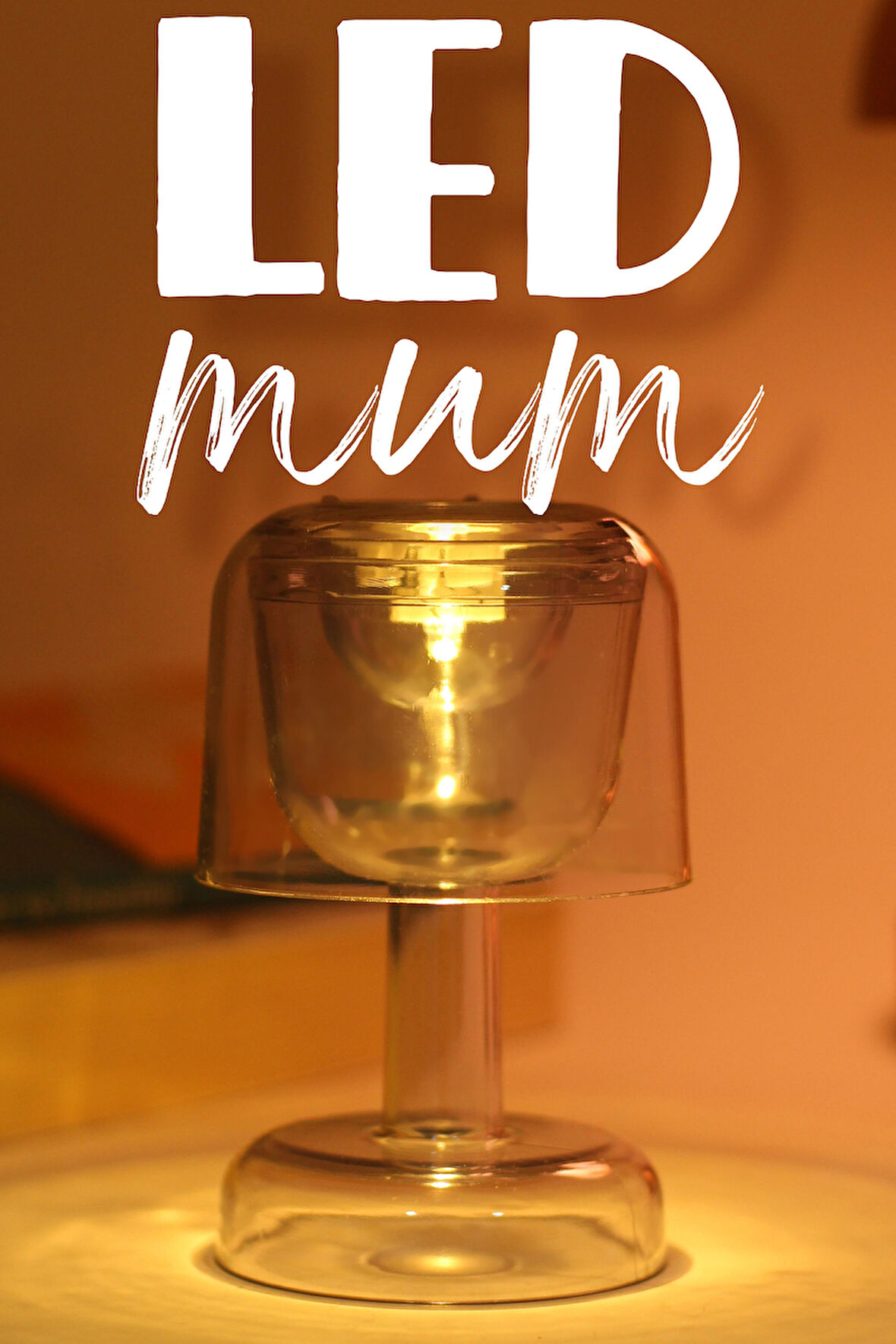 Led Mum İskandinav Tip Pil Dahil Dumansız Alev Ledli Yapay Dekoratif Mum Dekor Işığı Füme PT428