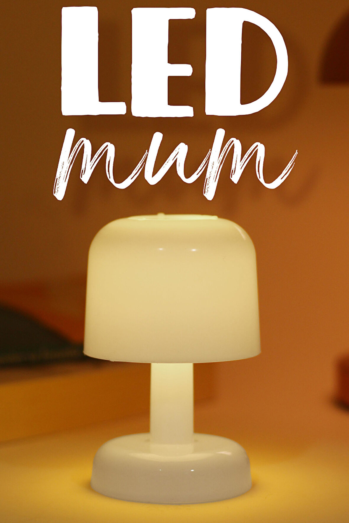 Led Mum İskandinav Tip Pil Dahil Dumansız Alev Ledli Yapay Dekoratif Mum Dekor Işığı Beyaz PT427