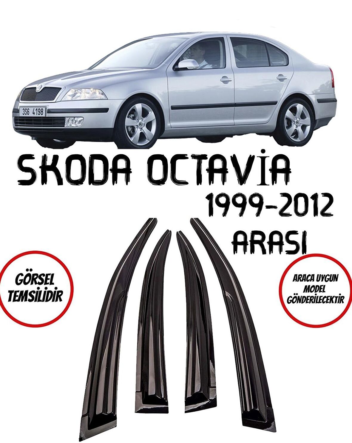 Balp Skoda Octavia Cam Rüzgarlığı 4lü 1999-2012 Arası