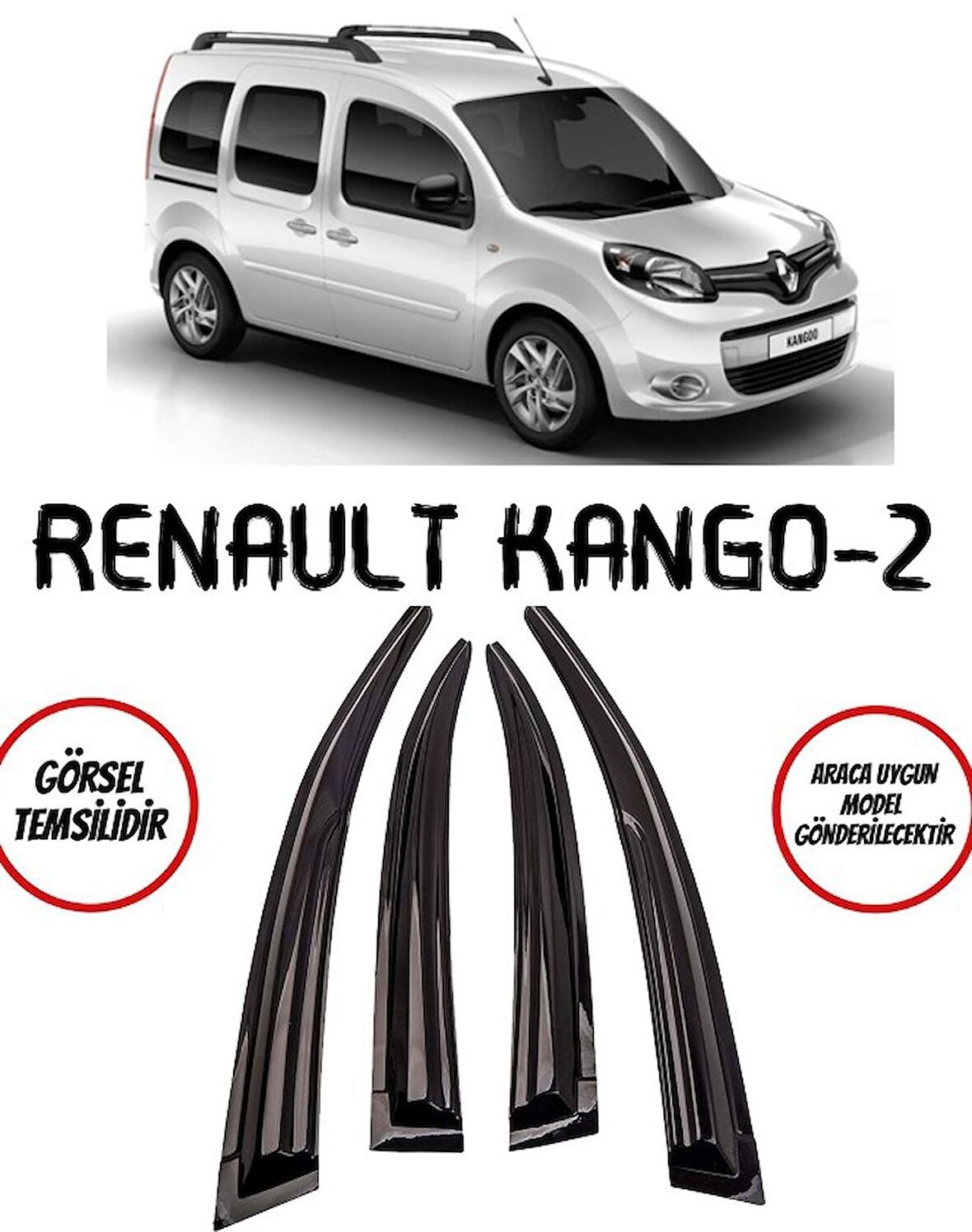Balp Renault Kango 2 Cam Rüzgarlığı 4lü