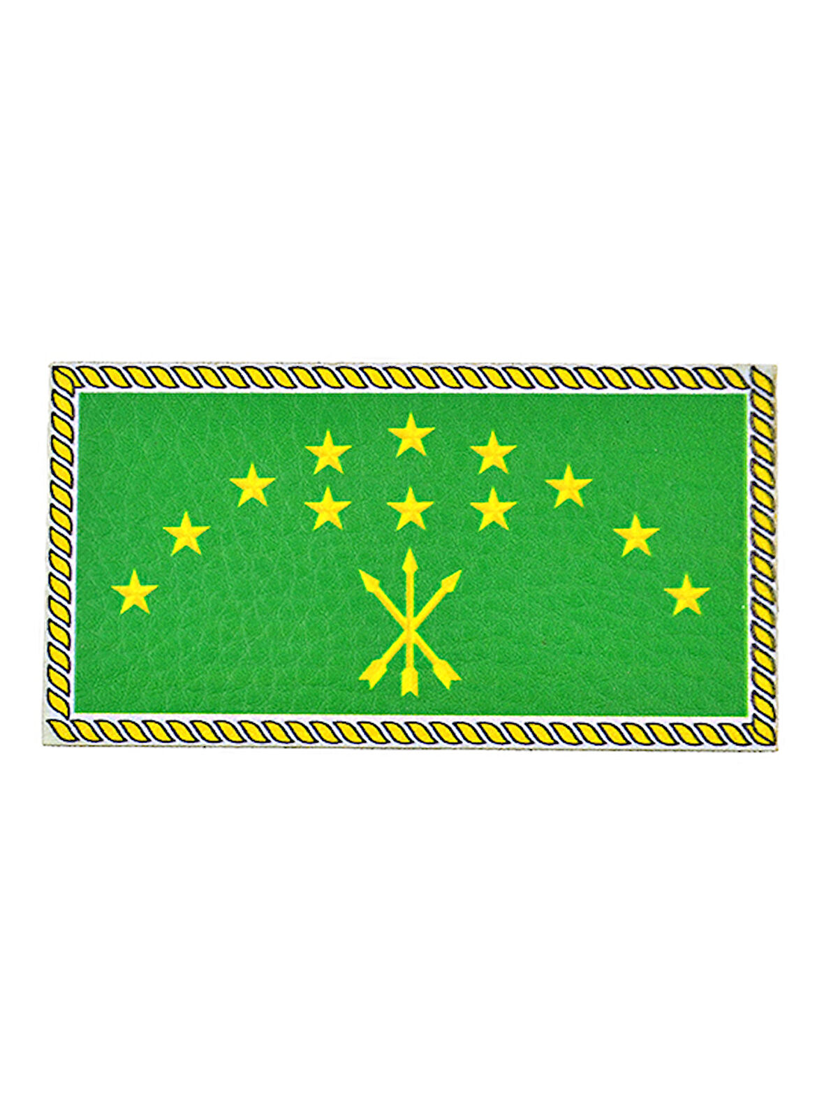 Adige Çerkes Bayrak - Cırt - Patch - Peç - Arma - 8,5x4,5 Cm