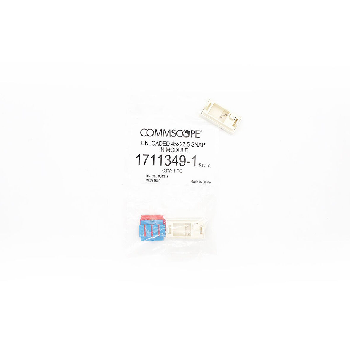 FACE PLATE 22,5 X 45 1711349-1 (10 'LU PAKET)