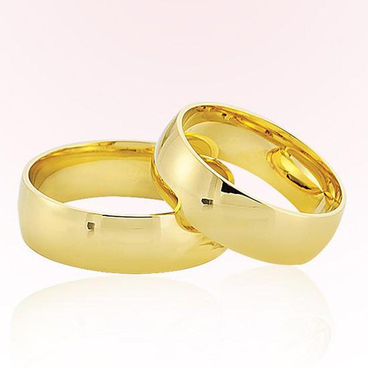 Sarı Bombeli Altın Alyans 5806