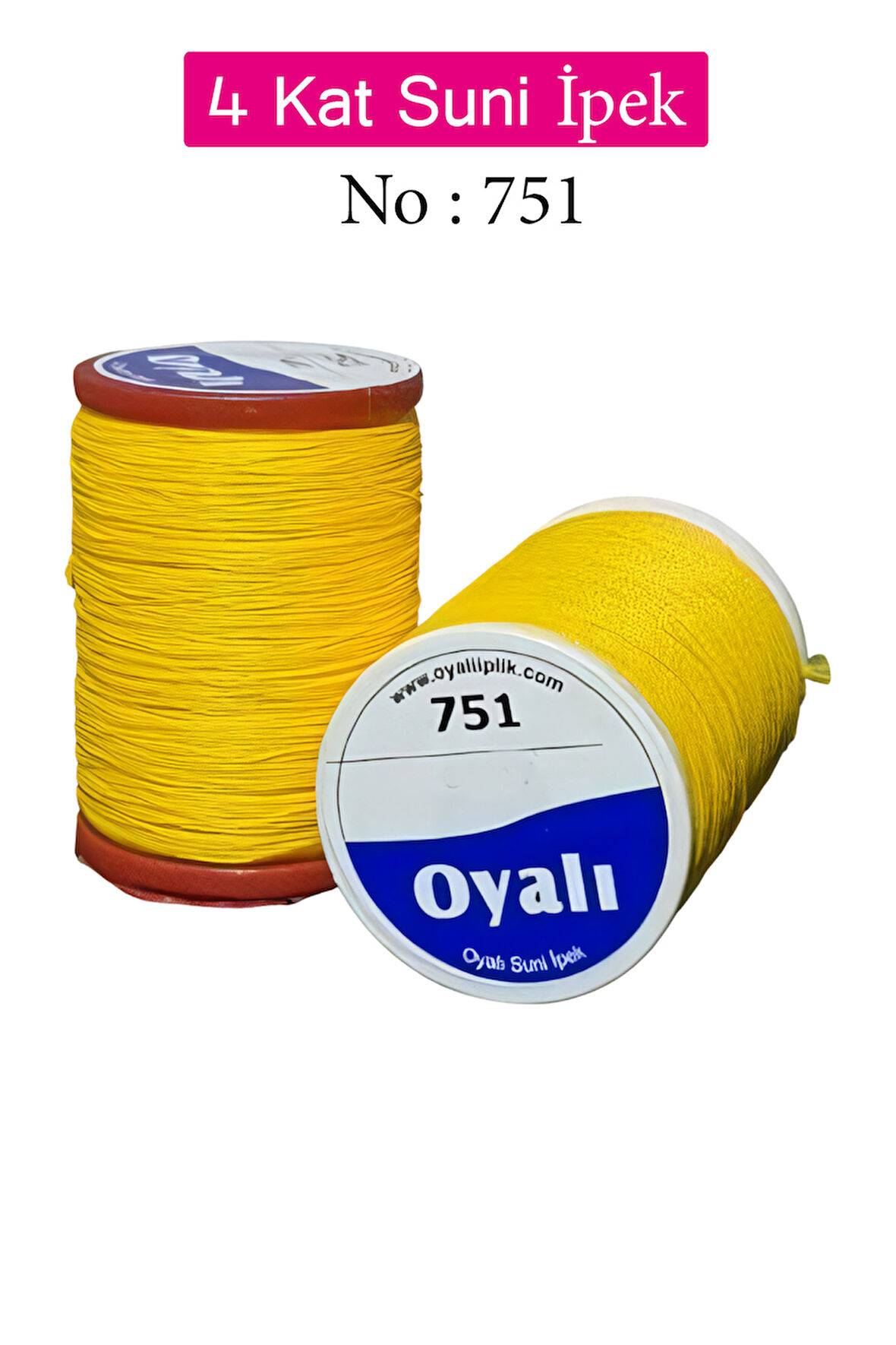 Oyalı 4 Kat Suni İpek İplik İğne Oyası Boncuk İpi Tığ Oyası No:751