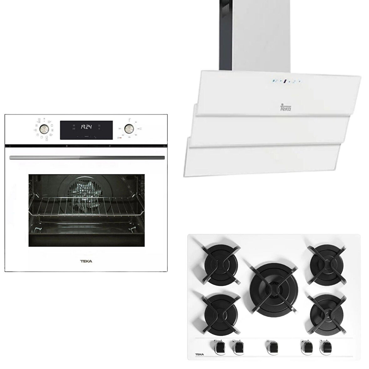 Teka Ankastre Set Beyaz (HAK 629 WH AUTOPERFECT -TVT 90-GBC 75030 WH)