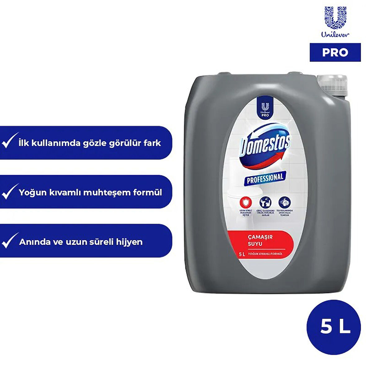Domestos Professional Yoğun Kıvamlı Çamaşır Suyu 5L - 5Kg U Pro