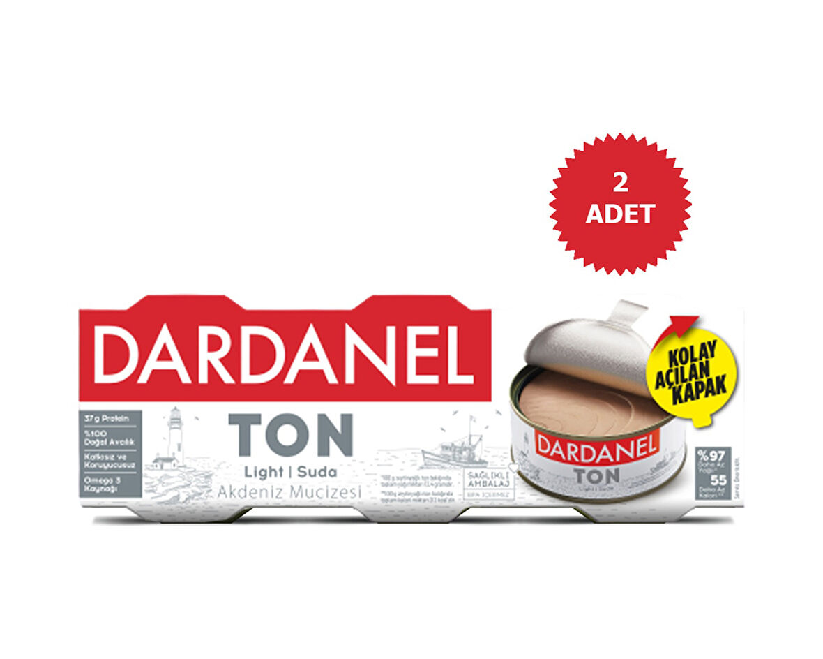 Dardanel Light Akdeniz Mucizesi Ton Balığı 2'li 3 x 75 G