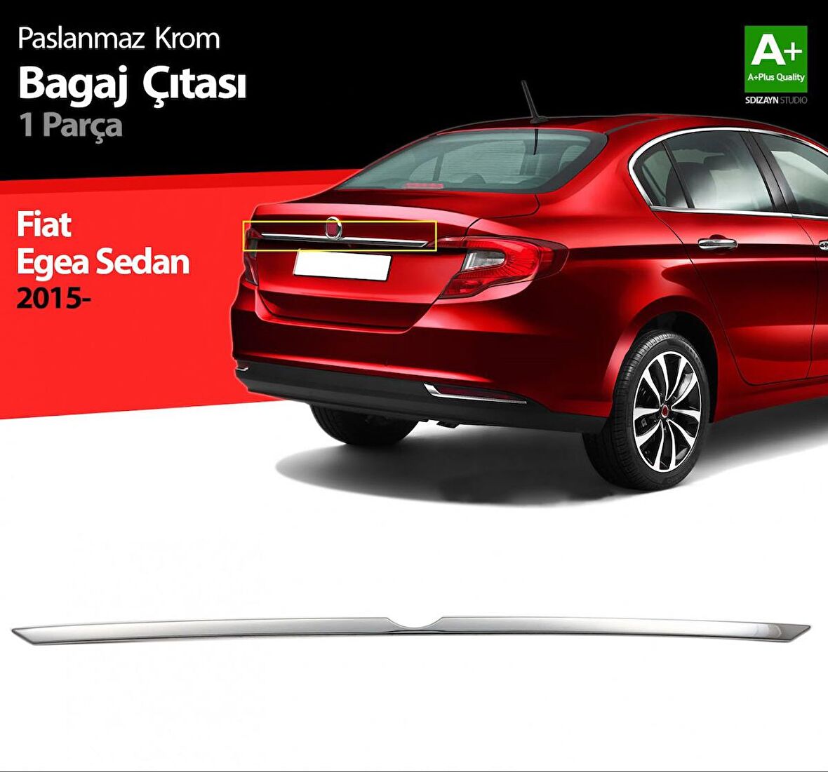 S-Dizayn Fiat Egea SD Krom Bagaj Çıtası 2015 Üzeri