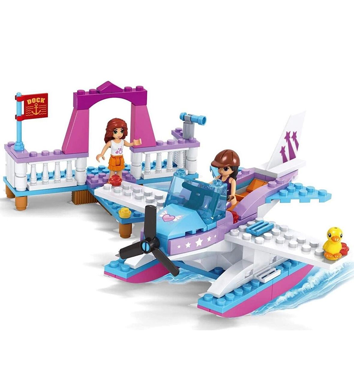 Ausini-Asya Bricks 24417, Fairyland 167 Parça Liman ve Jetski Temalı Lego Seti