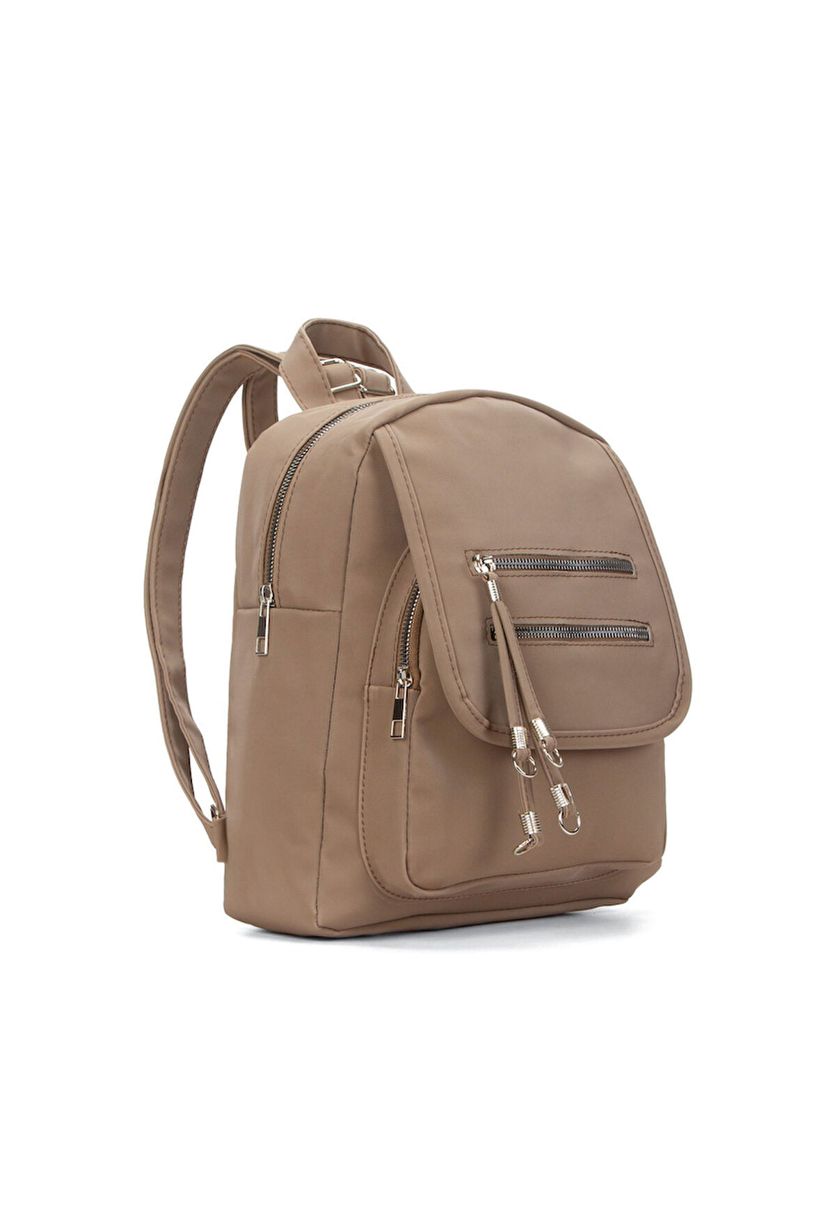 Kadın Kapaklı Fermuar Detaylı Günlük Sırt Çantası