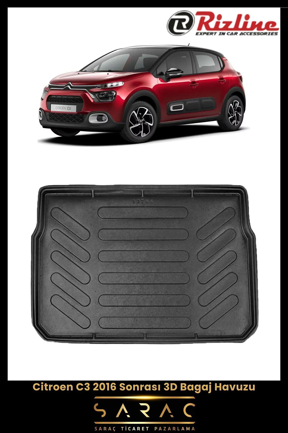 Rizline Citroen C3 2023 Model 3D Bagaj Havuzu