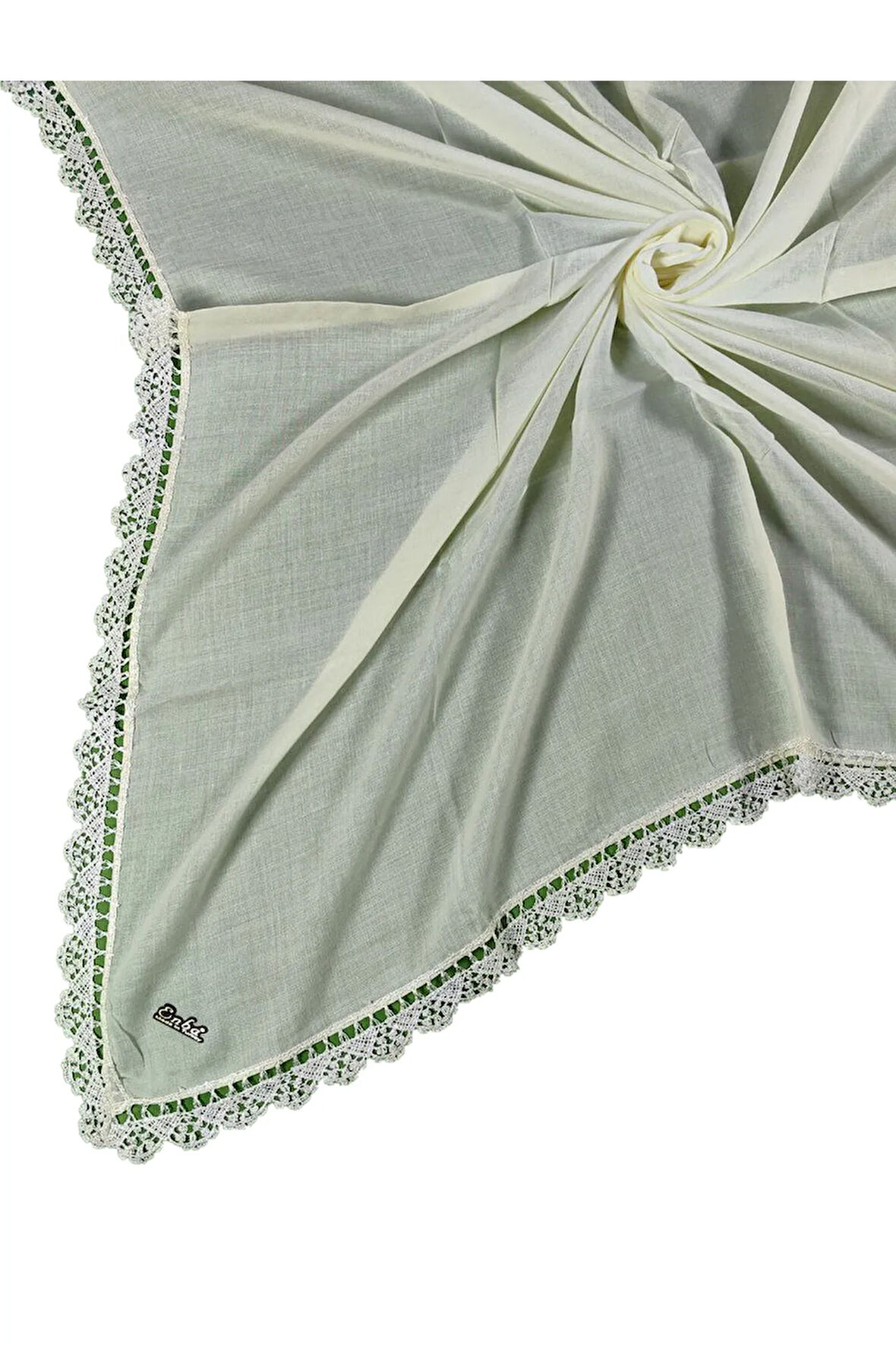 Enba Pamuklu İğne Oyalı Namaz ve Mevlüt Örtüsü 110x110 cm