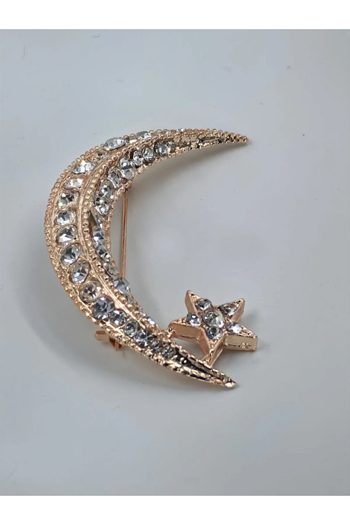 Taşlı Hilal ve Yıldız Model Broş
