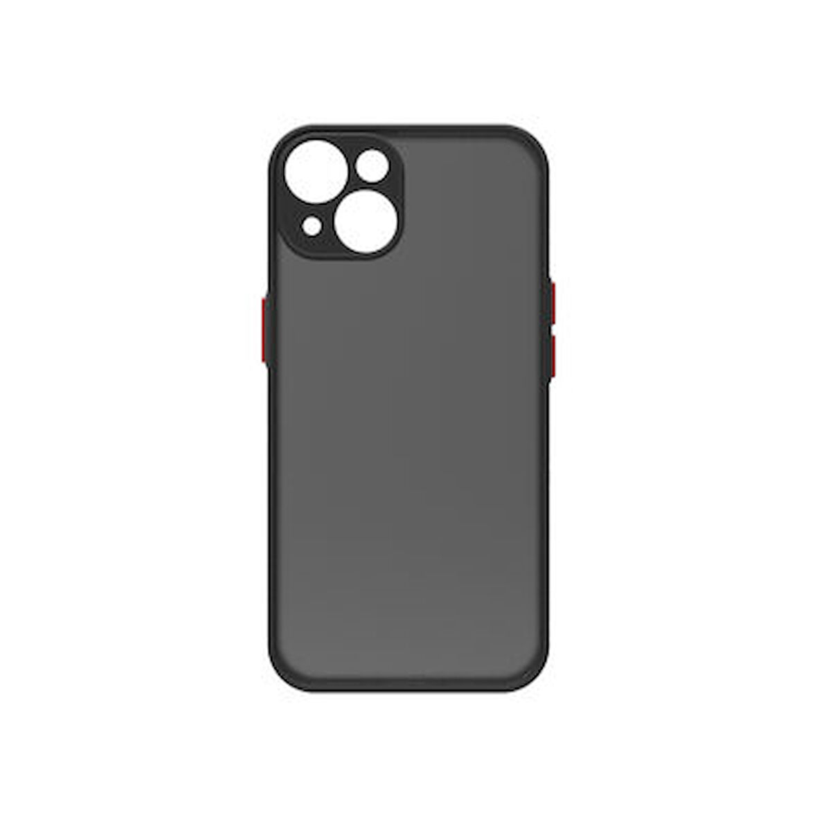 iPhone 14 Kenarları Renkli Arkası Buğulu Şık Hux Silikon Kılıf