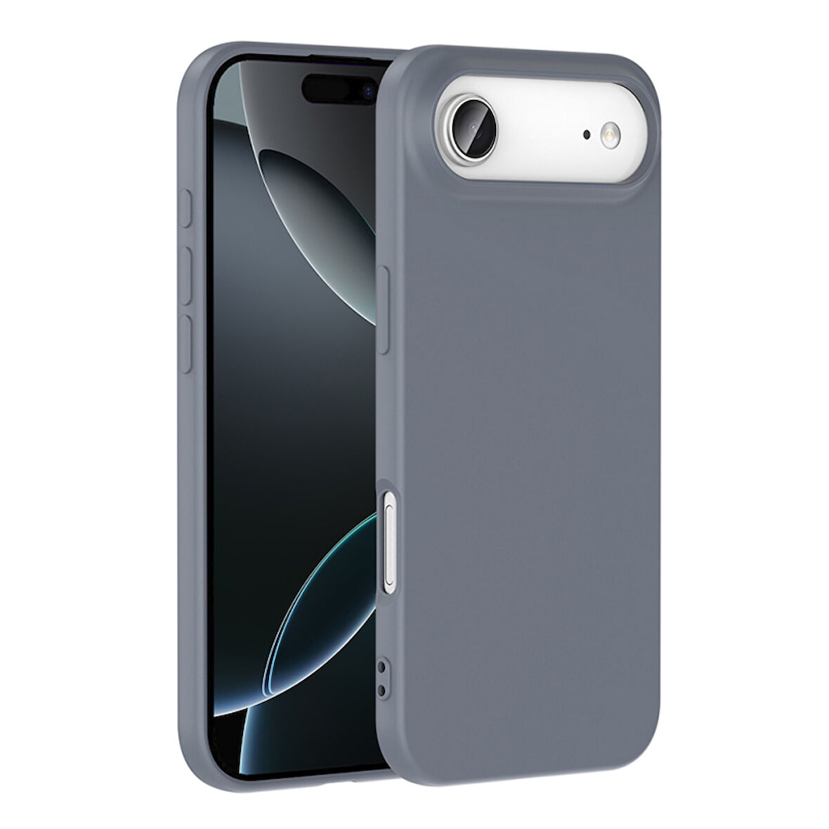 iPhone 17 Air İçi Kadife Dolgulu Şık Candy Lansman Silikon Kılıf