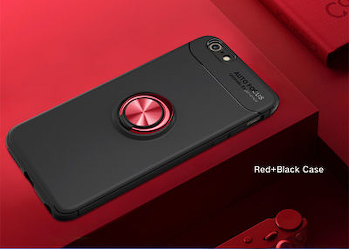 iPhone SE 2022 Ultra Koruma Sağlayan Stant Özellikli Yüzüklü Ravel Silikon Kılıf