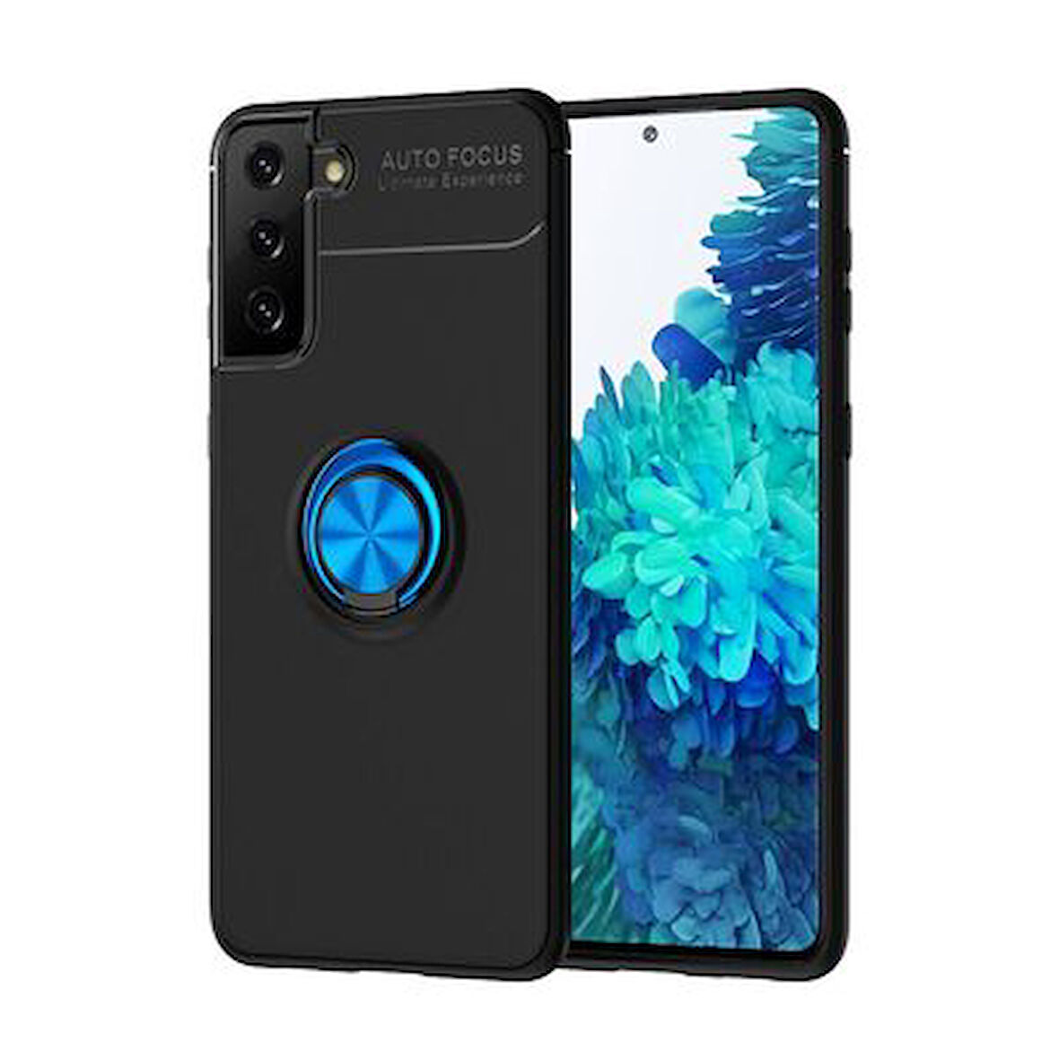 Samsung Galaxy S21 Plus  Kılıf Yüzüklü Sağlam Esnek Ringo Silikon Kapak