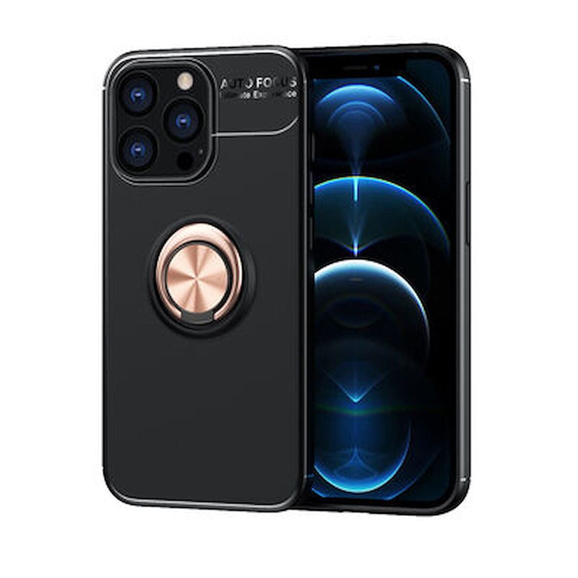 iPhone 13 Pro Max  Kılıf Yüzüklü Sağlam Esnek Ringo Silikon Kapak