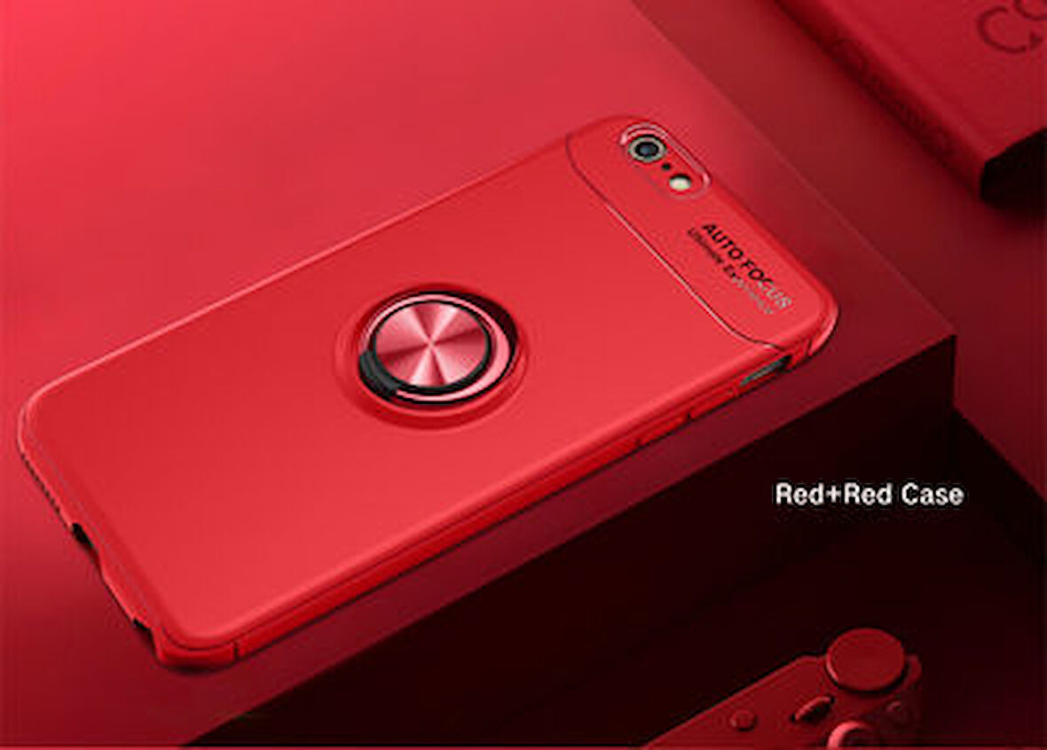iPhone 6S Plus  Kılıf Yüzüklü Sağlam Esnek Ringo Silikon Kapak