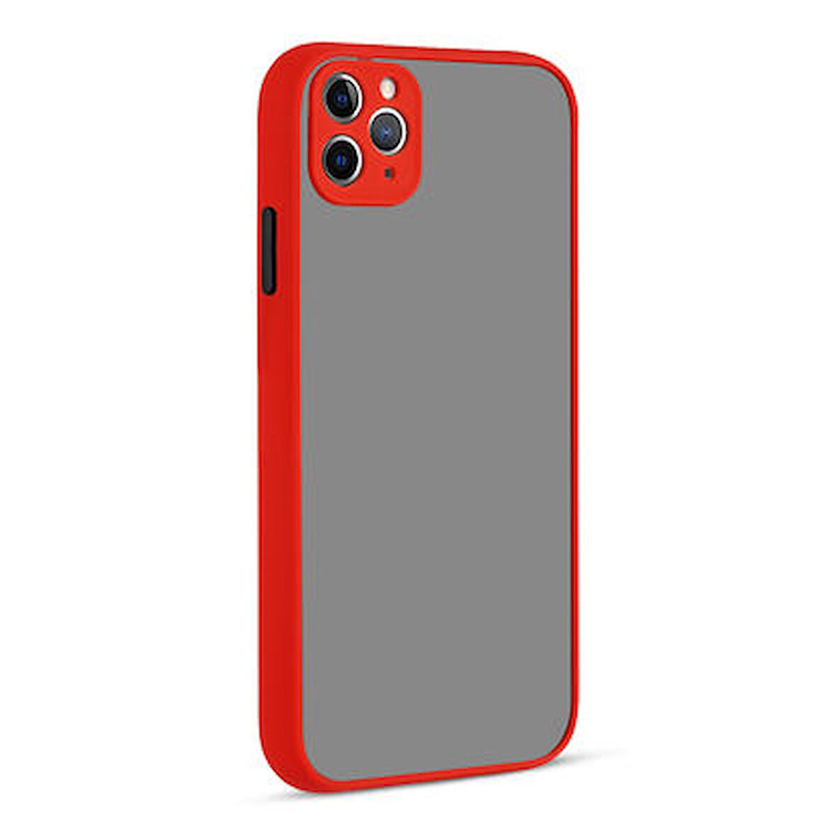 iPhone 11 Pro Max Kılıf Arkası Buğulu Kenarları Renkli Sert Premium Silikon Kapak RCV/Hux