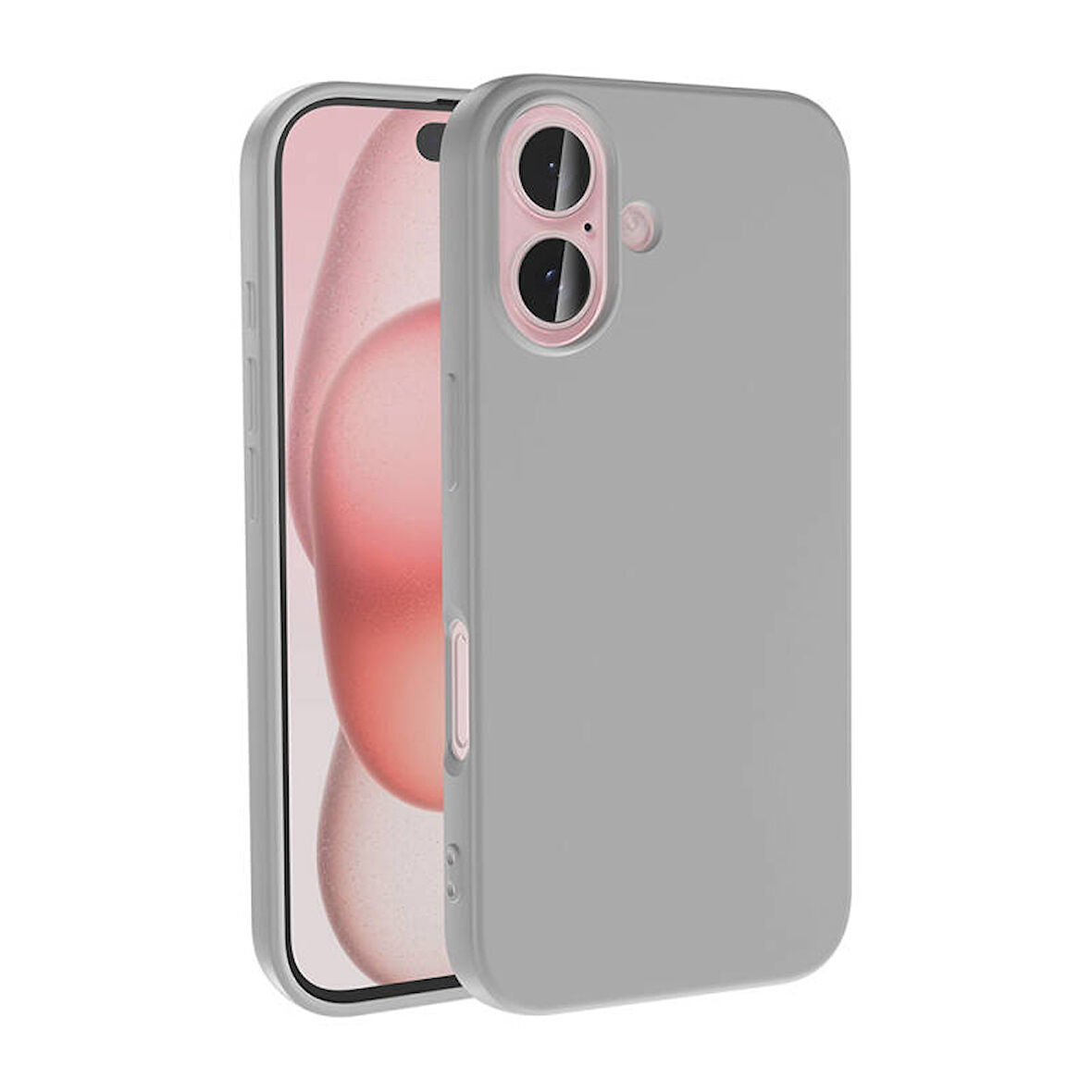 iPhone 16 Plus Kılıf İçi Telefonu Çizmeyen Kadife Kaplı Dışı Soft Yapılı Esnek Lansman Kapak RYC/Mara