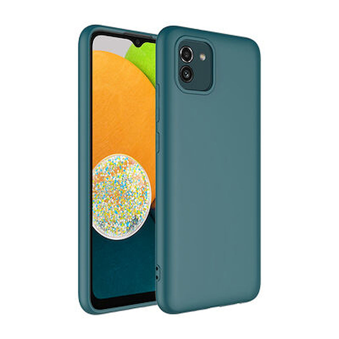 Samsung Galaxy A03 İçi Kadife Dolgulu Şık Candy Lansman Silikon Kılıf