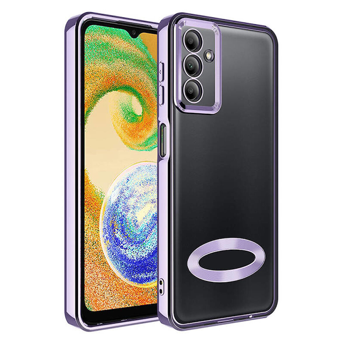Samsung Galaxy A05S Kılıf Logo Detaylı ve Parlak NLight Premium Silikon Kapak