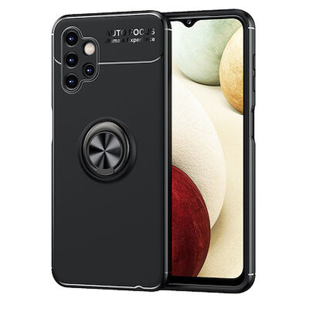 Samsung Galaxy A13 4G Kılıf Yüzüğü Stant ve Araç Tutucu Olabilen Şık Esnek Premium Silikon Kapak RYC/Ravel