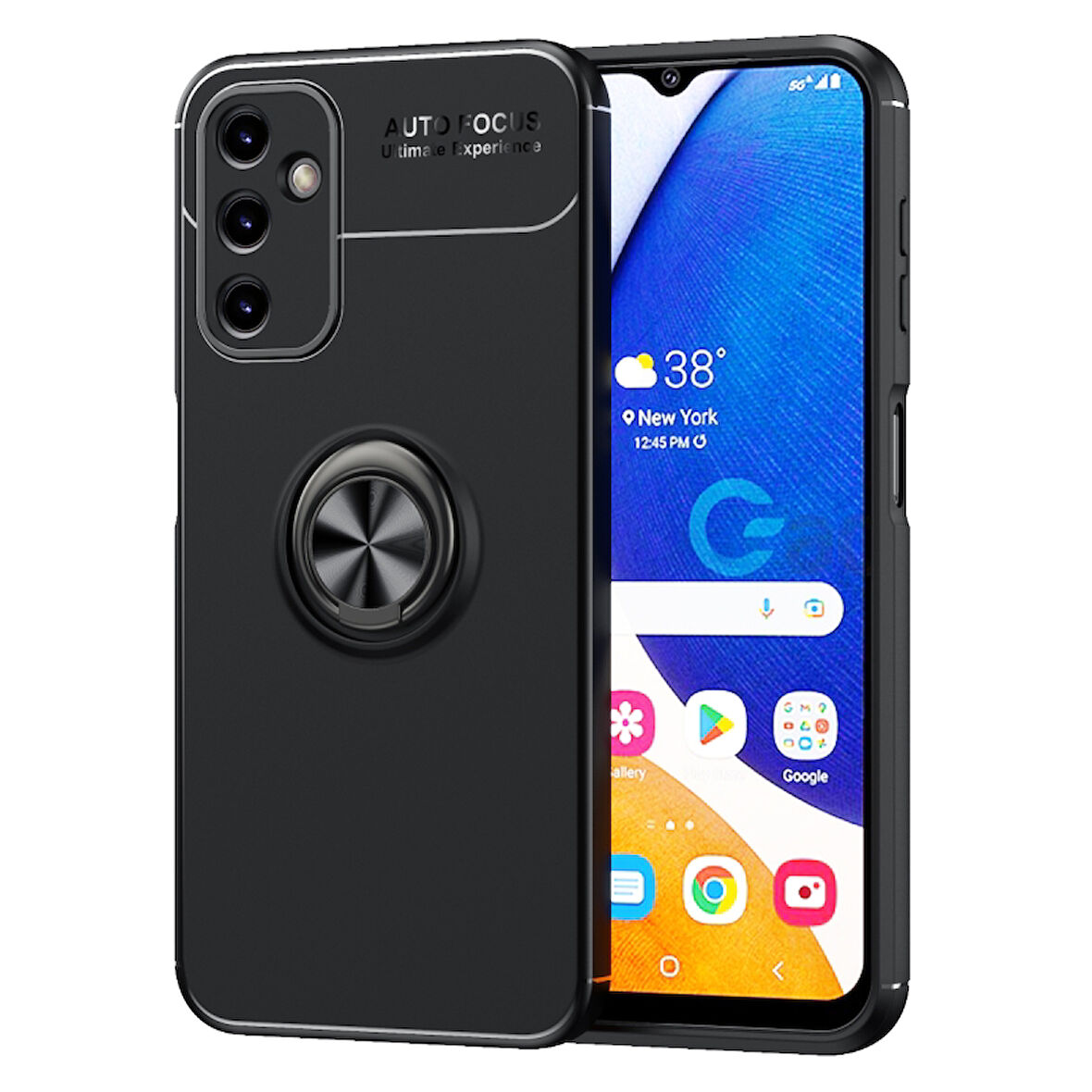 Samsung Galaxy A14  Kılıf Yüzüklü Sağlam Esnek Ringo Silikon Kapak