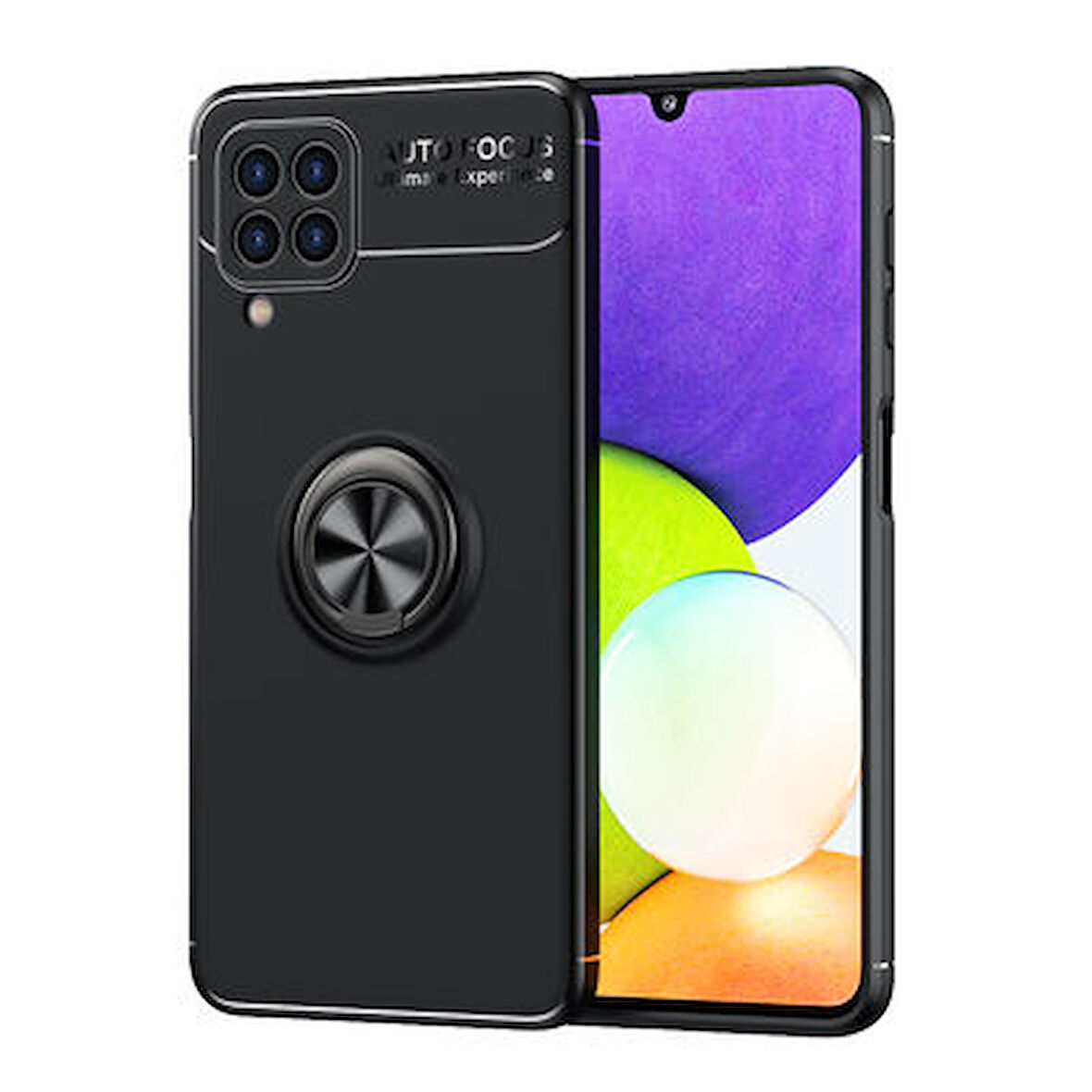 Samsung Galaxy A22 4G  Kılıf Yüzüklü Sağlam Esnek Ringo Silikon Kapak