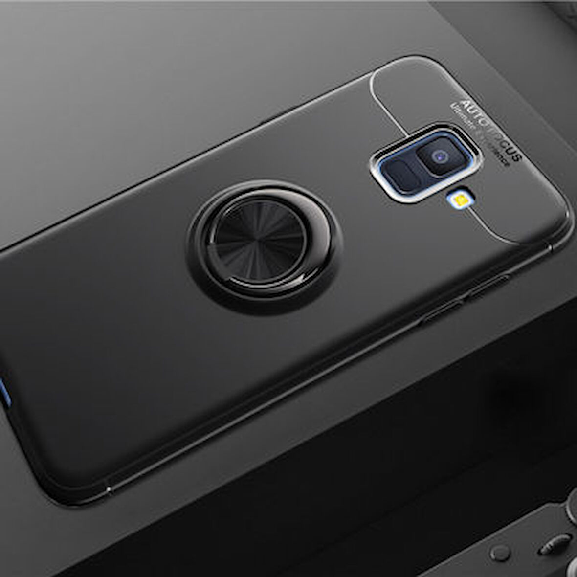 Samsung Galaxy A6 2018  Kılıf Yüzüklü Sağlam Esnek Ringo Silikon Kapak