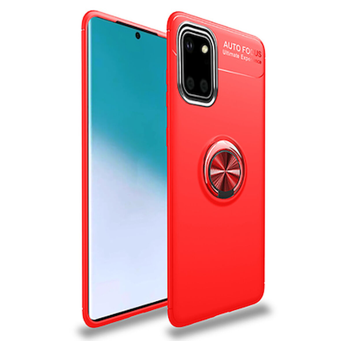 Samsung Galaxy A81  Kılıf Yüzüklü Sağlam Esnek Ringo Silikon Kapak