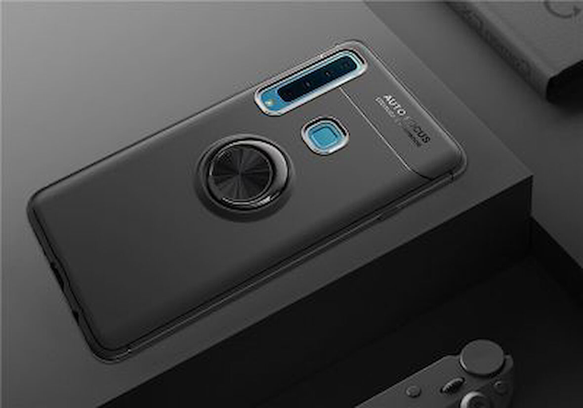 Samsung Galaxy A9 2018  Kılıf Yüzüklü Sağlam Esnek Ringo Silikon Kapak