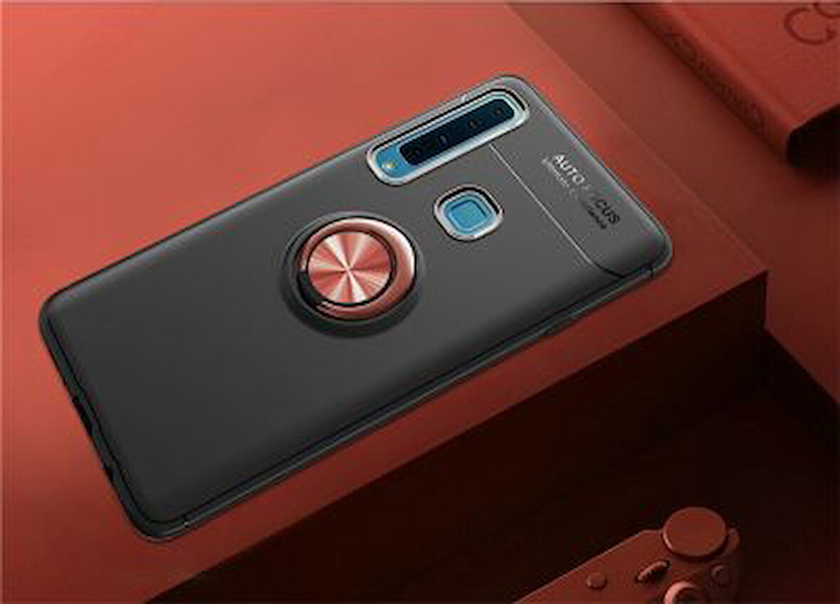 Samsung Galaxy A9 2018  Kılıf Yüzüklü Sağlam Esnek Ringo Silikon Kapak