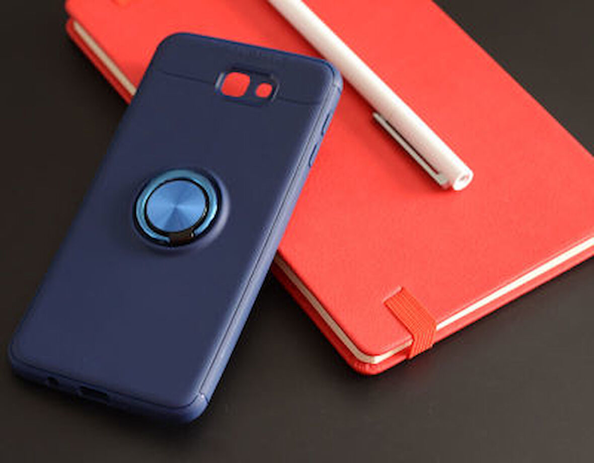 Samsung Galaxy J7 Prime  Kılıf Yüzüklü Sağlam Esnek Ringo Silikon Kapak