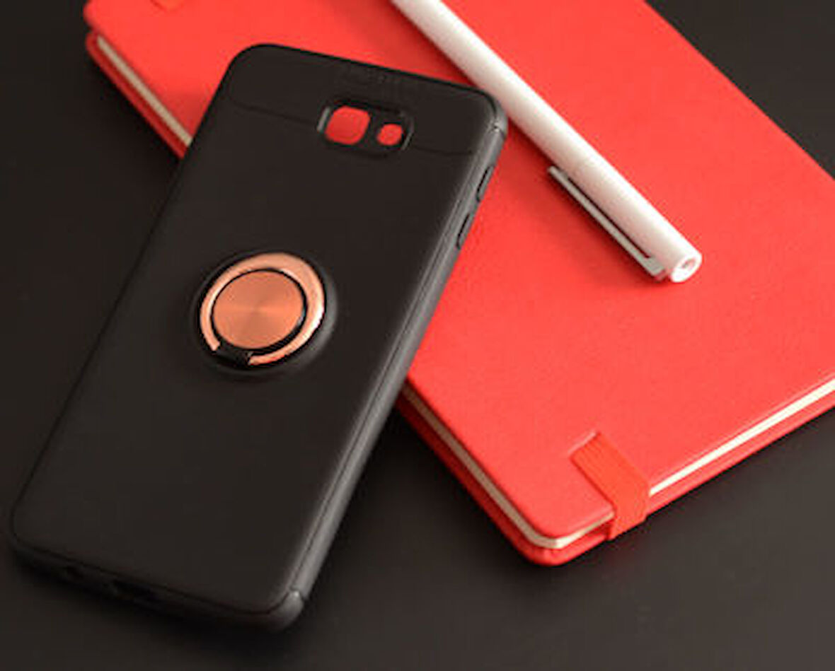 Samsung Galaxy J7 Prime  Kılıf Yüzüklü Sağlam Esnek Ringo Silikon Kapak